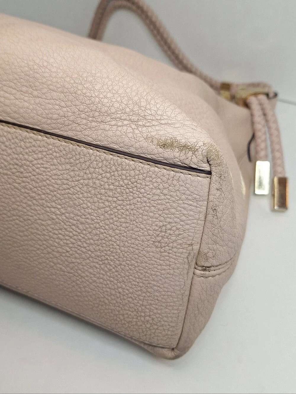 Michael Kors Lexington Large Hobo Bag Soft Blush Beige Pink Rope Handle FAIR